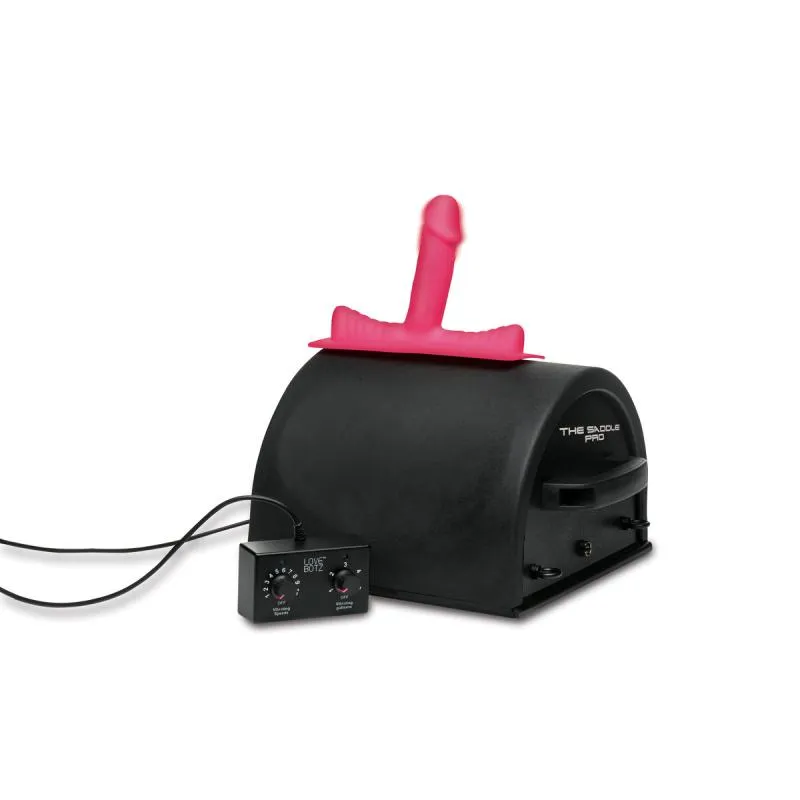LOVE BOTZ - 50X Saddle Pro Sexmaschine mit 4 Aufsätzen - Schwarz