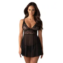 Obsessive - Idillia Babydoll und Tanga - Schwarz Obsessive - Idillia Babydoll und Tanga - Schwarz