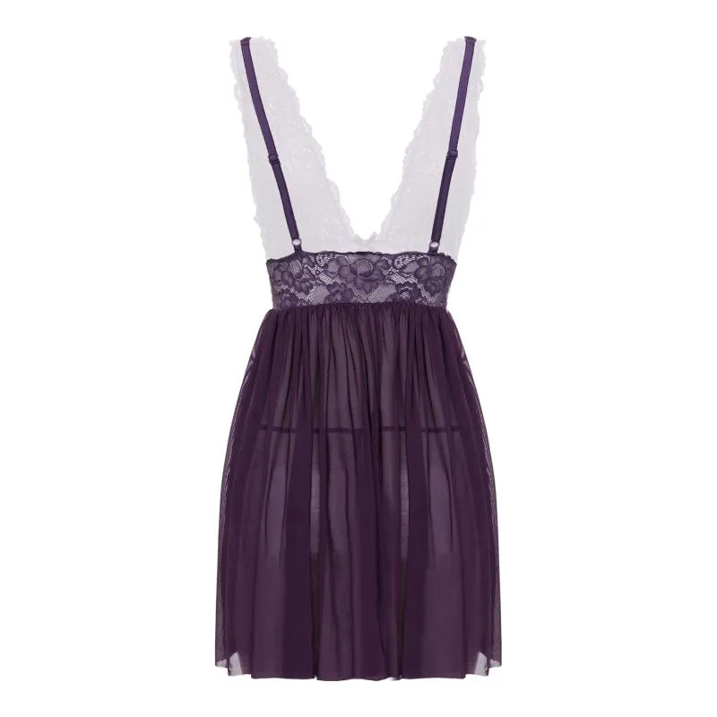 Christine - Babydoll + String Lieve - lila