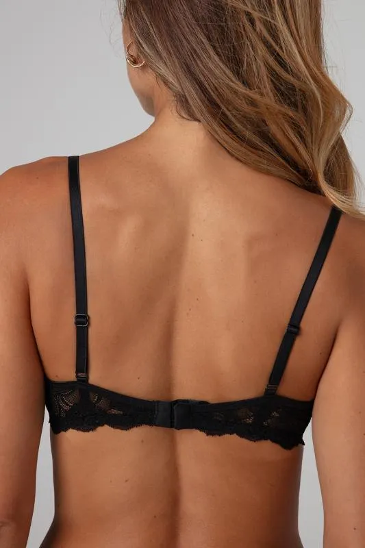 Christine - Spitzen Viertel Cups BH Marzia - Schwarz