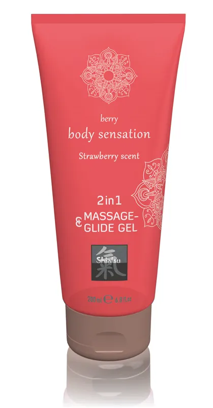 Shiatsu »Erdbeere« 2 in 1 Massage- und Gleitgel 200ml