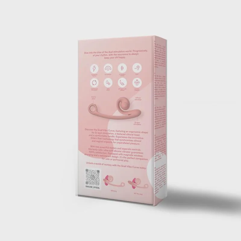 Snail Vibe Curve Duo Vibrator - Pfirsichrosa