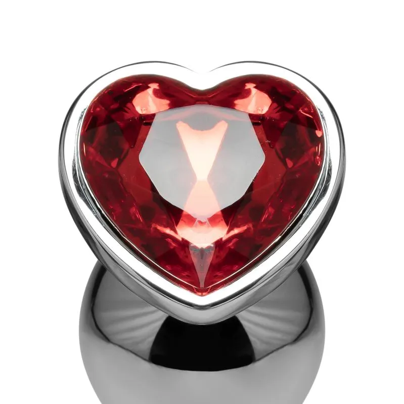 Kristall-Buttplug-Set - Silber