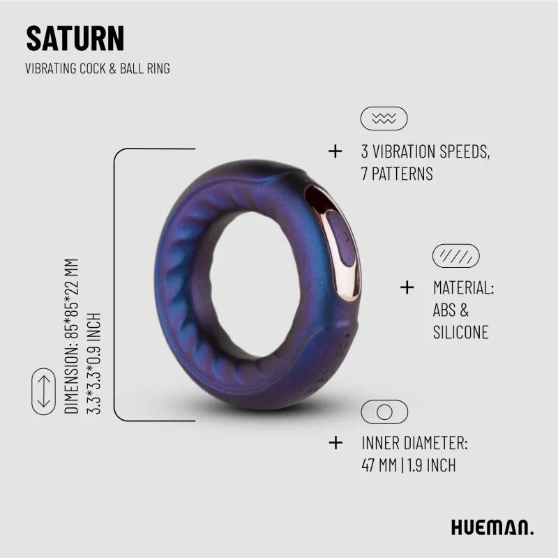 Hueman »Saturn« Penisring mit Vibration