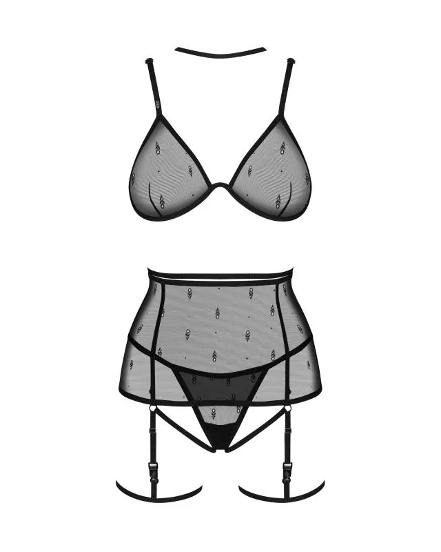 Obsessive - Freedom Anniverse Vierteiliges Set - Schwarz