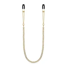 Goldene Brustwarzenklemmen mit Kette Goldene Brustwarzenklemmen mit Kette