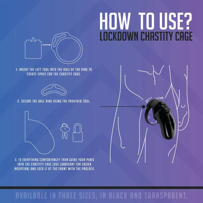 Lockdown Keuschheitskäfig - Medium