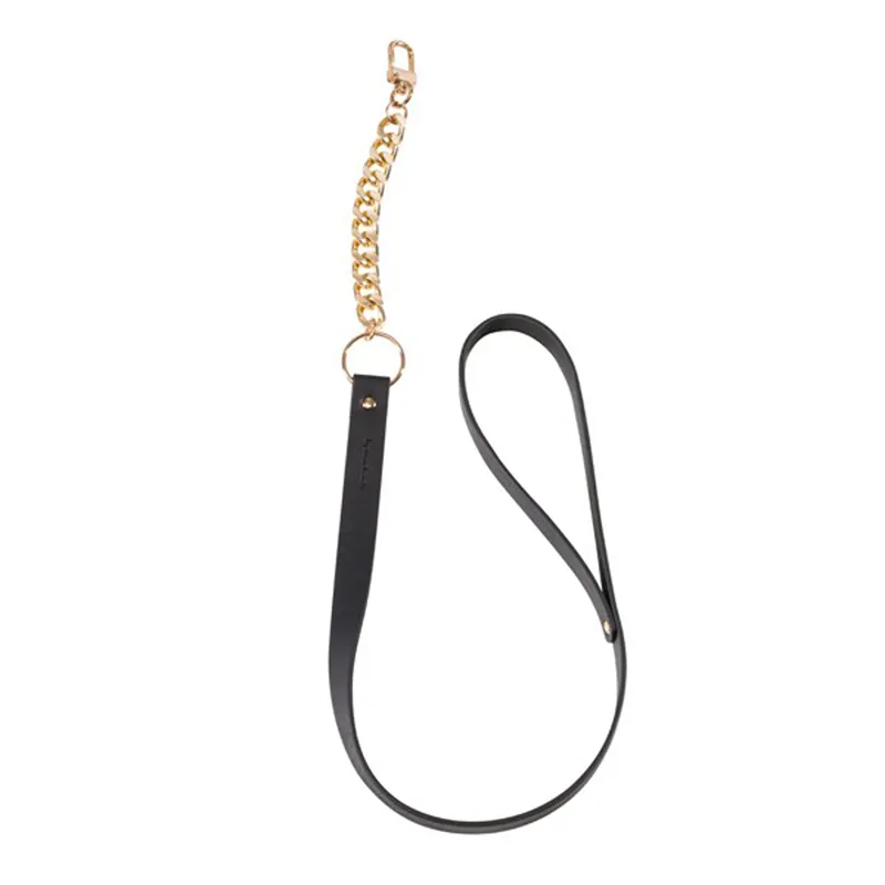 Breites Halsband mit Leine