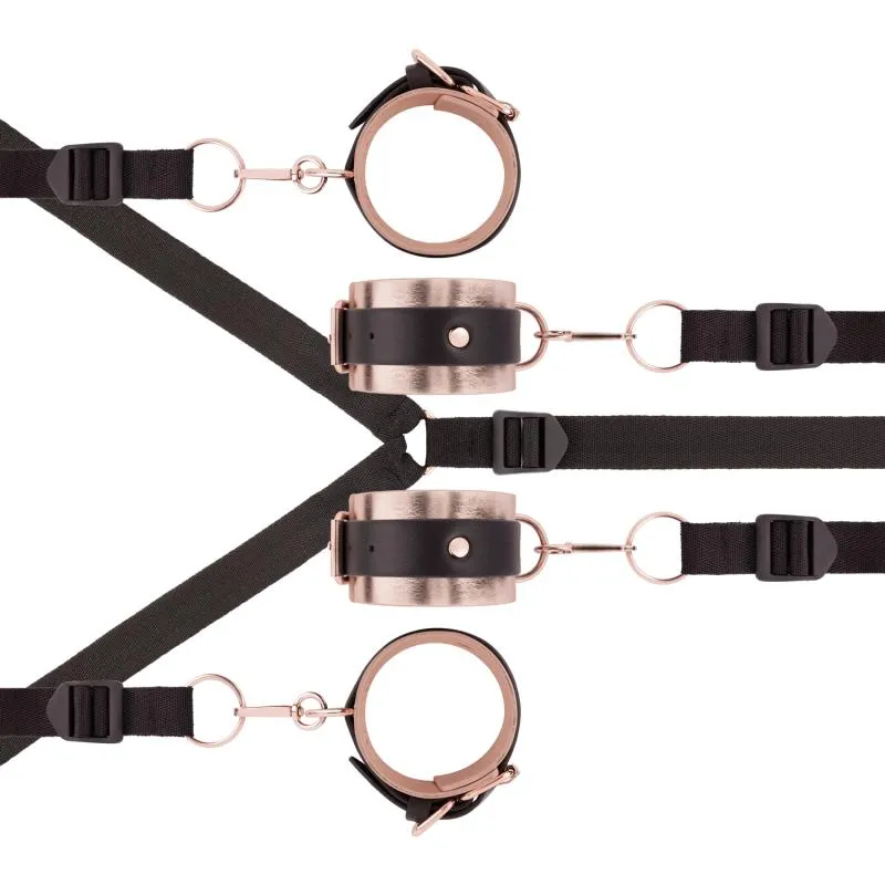 Rosy Gold - Under-Mattress Restraint Set - Schwarz