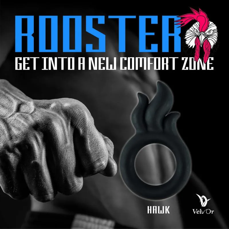 Velv%27Or - Rooster Hawk Flaming Crest Cock Ring