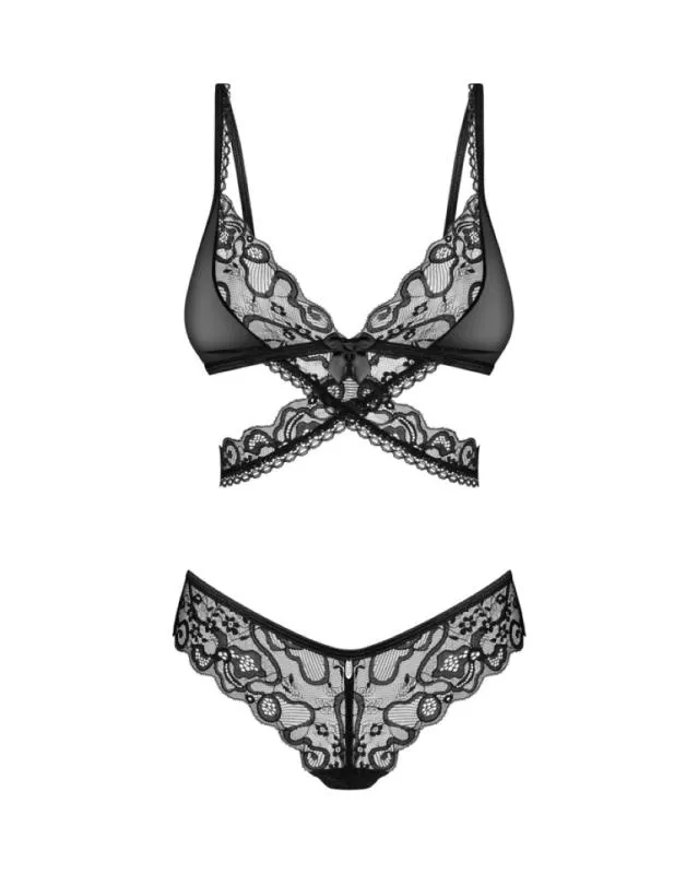 Obsessive - Blomentis Zweiteiliges Set - Schwarz