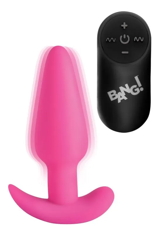 BANG! - Vibrations-Buttplug mit Fernbedienung - Rosa