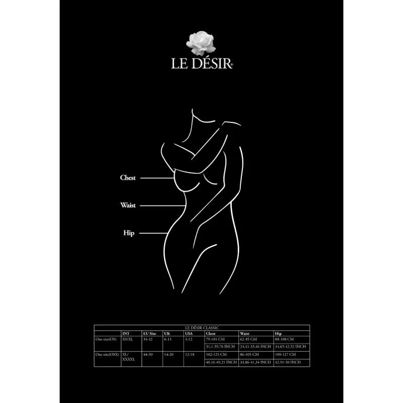 Le Desir – Spitzen-Netz Catsuit – Schwarz