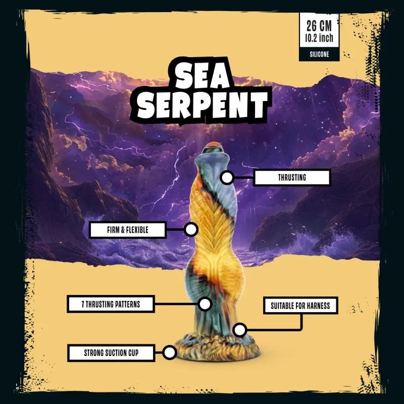 Mythical Mates - Sea Serpent Dildo mit Stoßfunktion - 26 cm
