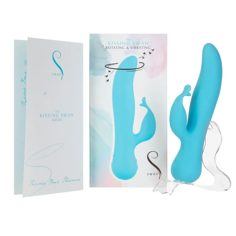 Swan - The Kissing Swan Rotating & Vibrating Blue