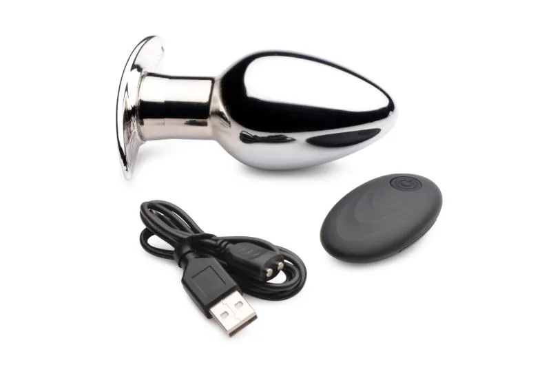 Master Series »Chrome Blast« Analplug mit Vibration & Fernbedienung