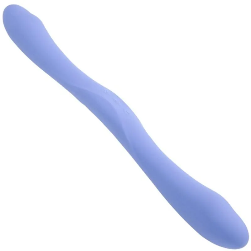 Doc Johnson - Doppelte Vibrator mit Fernbedienung - Blau - 40,6 cm