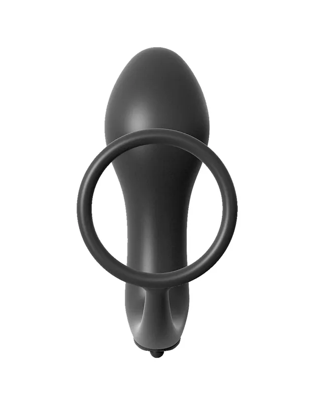 PIPEDREAM – Ass-Gasm Cockring mit Vibrating Butt Plug – Schwarz