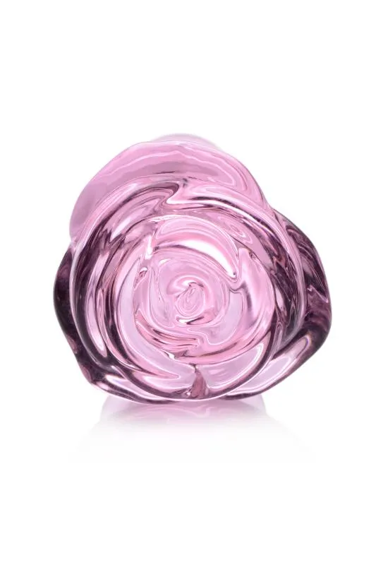 BOOTY SPARKS - Glas-Rosen Analplug Klein - Rosa