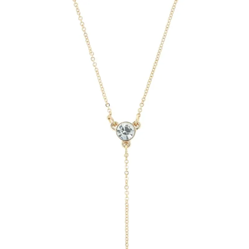 Otazu - Twin Crystal Fusskette - Transparent