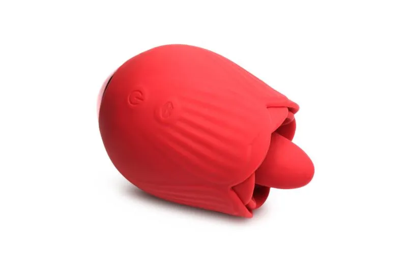 BLOOMGASM - French Rose Leck- und Vibrationsstimulator - Rot