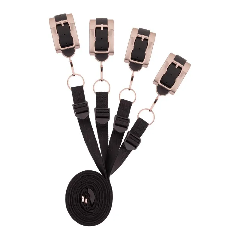 Rosy Gold - Under-Mattress Restraint Set - Schwarz