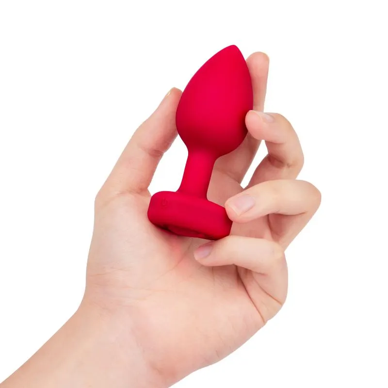 B-Vibe - Vibrating Heart Plug M/L Red