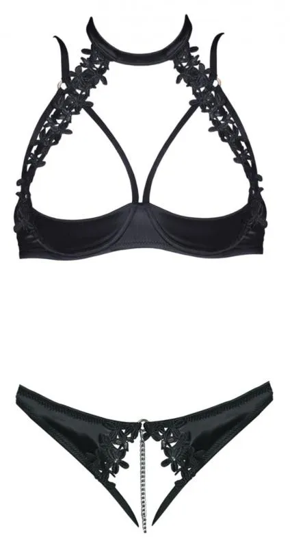 Provokatives BH Set mit schrittfreiem String