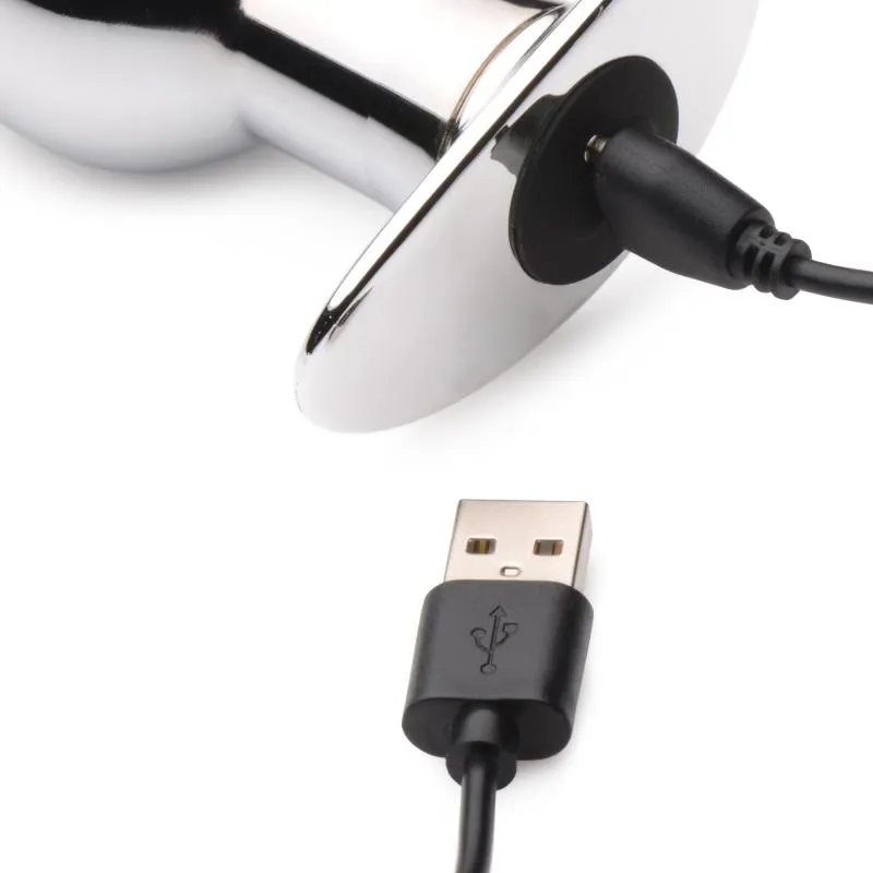 Master Series »Chrome Blast« Analplug mit Vibration & Fernbedienung