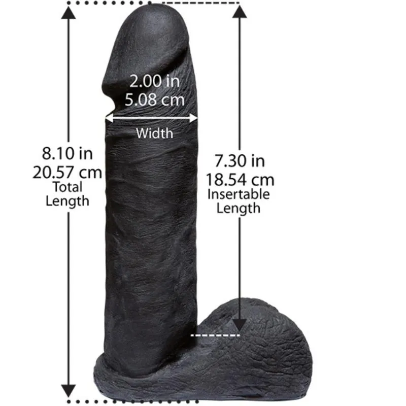 Doc Johnson - VacULock CodeBlack Ultraskyn Dildo - Schwarz