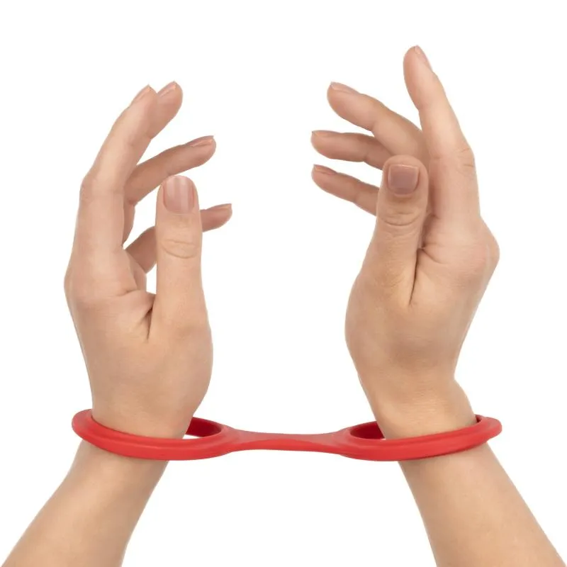 EasyToys Online Only - Flexible Silikon-Handschellen - Rot
