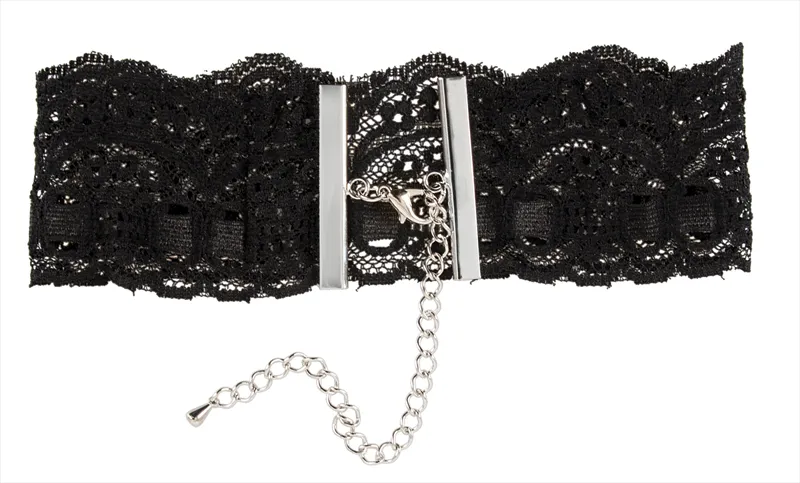 Spitzenhalsband - Schwarz