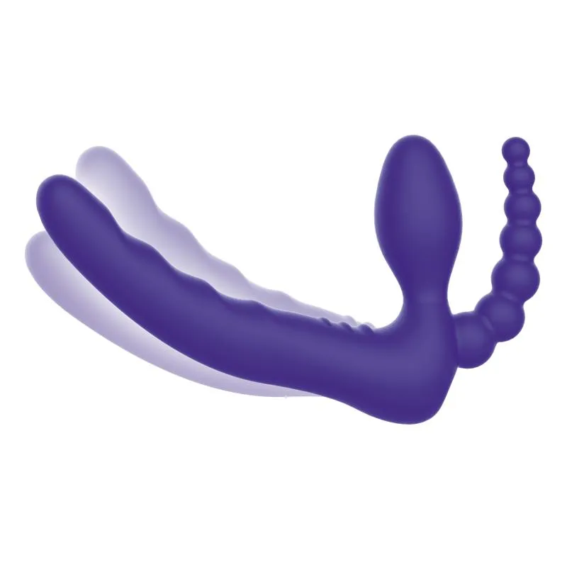 Pegasus - 7? Remote Control Strapless D.P. Silicone Strap on