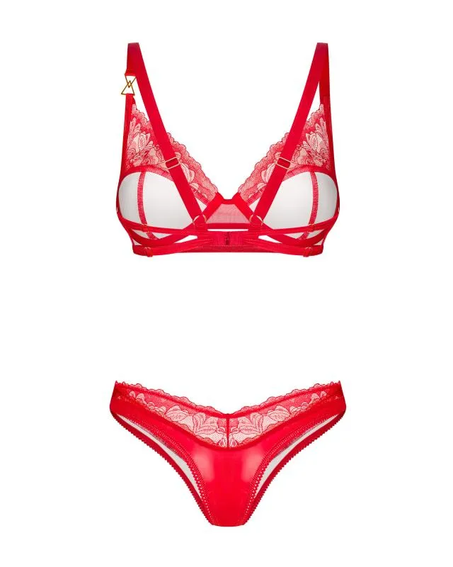 Obsessive - Aliosa Zweiteiliges Set - Rot