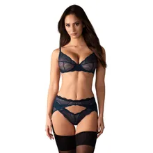 Obsessive - Nightly Dessous Set 3-teilig - Blau Obsessive - Nightly Dessous Set 3-teilig - Blau