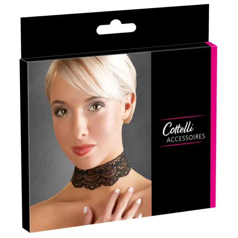 Cottelli Collection - Spitzenhalsband - Schwarz