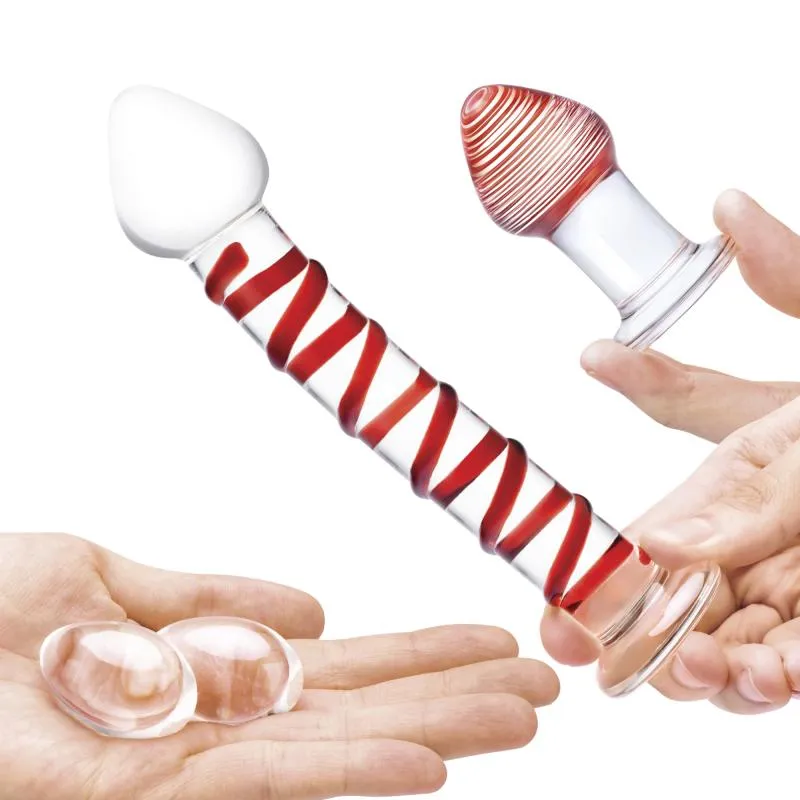Glas - Mr. Swirly 4 pc Set with Glass Kegel Balls & Butt Plu
