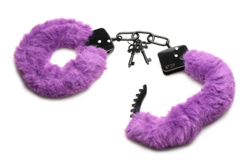 XR Brands - Cuffed In Fur Handschellen - Lila