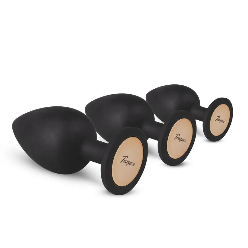 Teazers – Buttplug Set – Schwarz