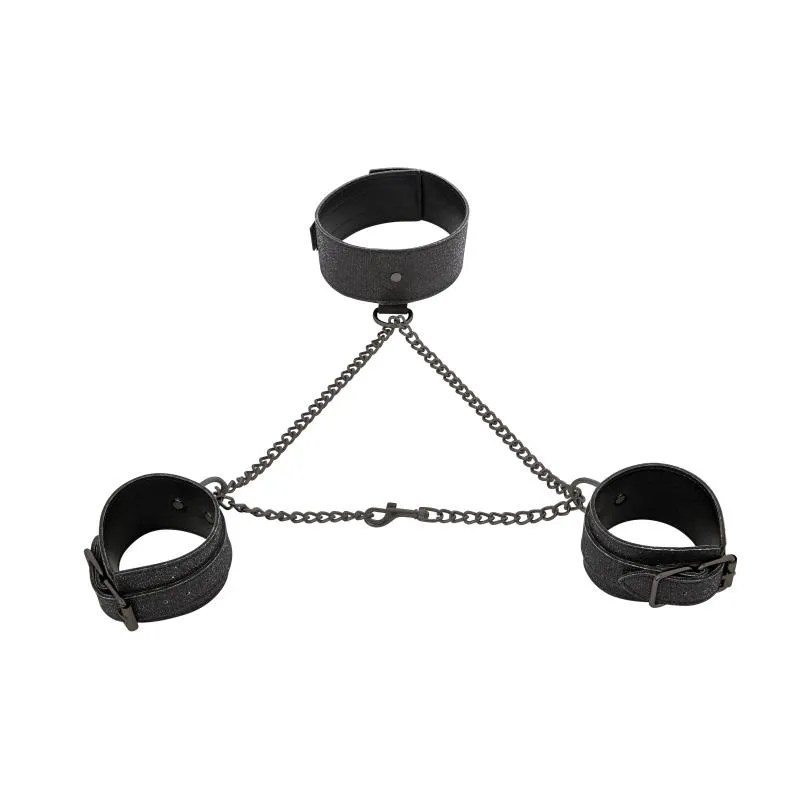 Sportsheets - Sex & Mischief Shadow Sparkle Collar and Cuff Set