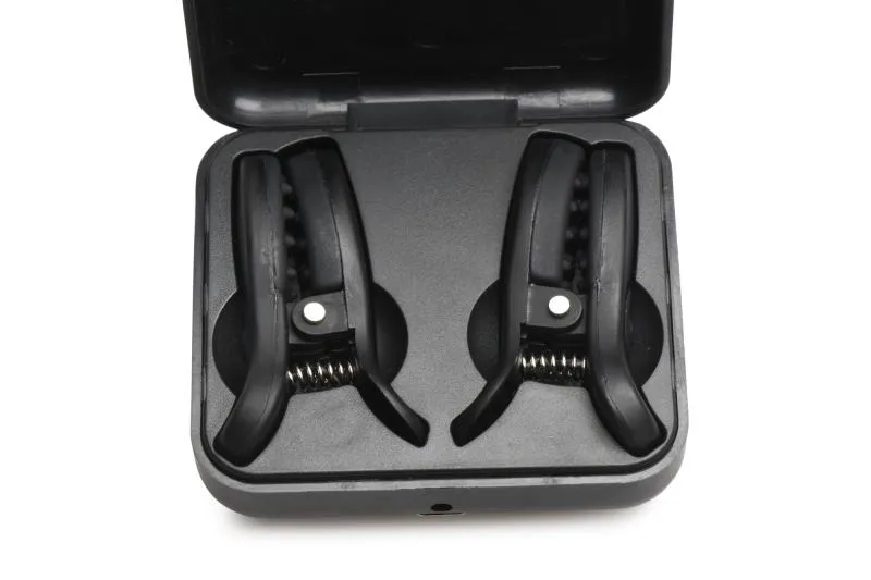 XR Brands - Dark Grip Vibrations-Brustwarzenklemmen - Schwarz