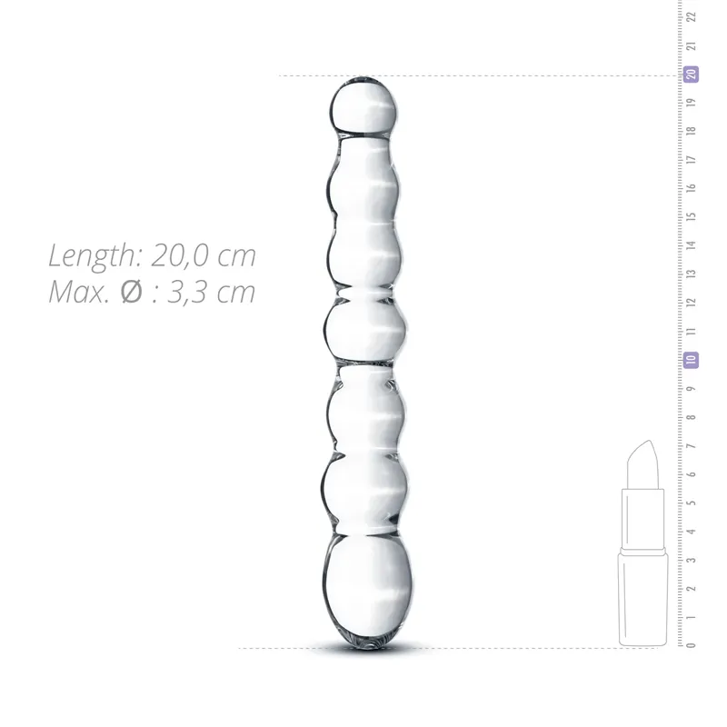 Gildo »gewellt« Glasdildo - 20cm