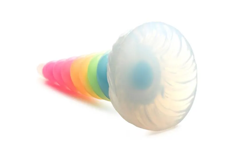 XR Brands - Leuchtender Regenbogen Silikon Dildo