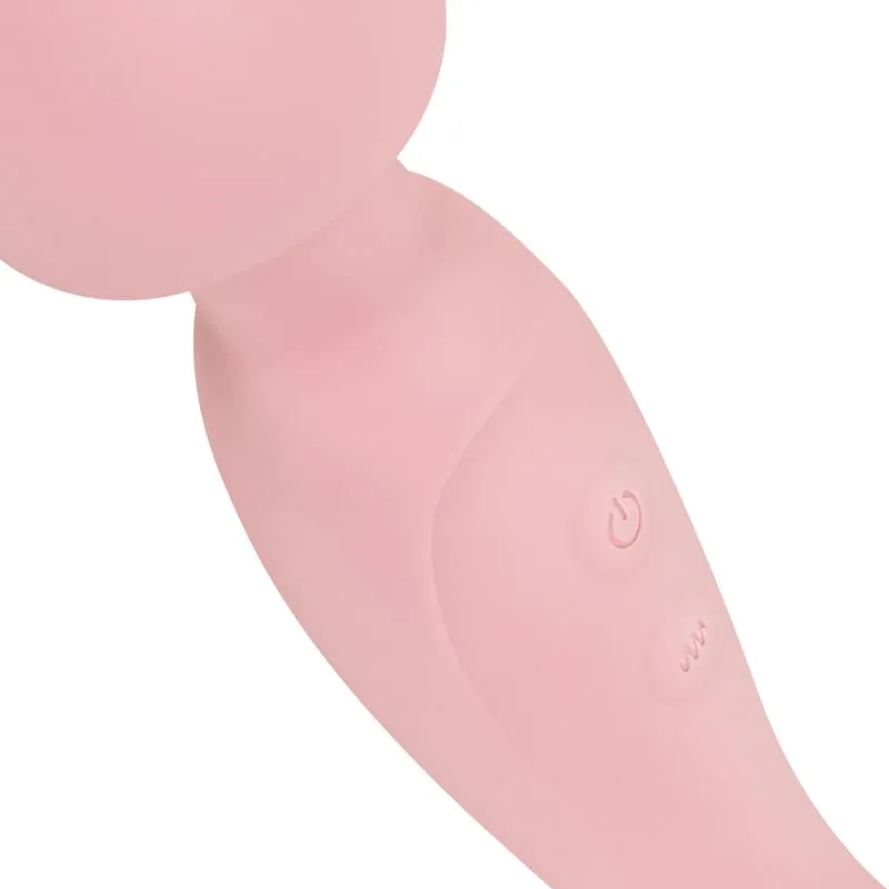 Good Vibes Only - Doppelseitiger Wand Vibrator - Soft Silicone - Rosa