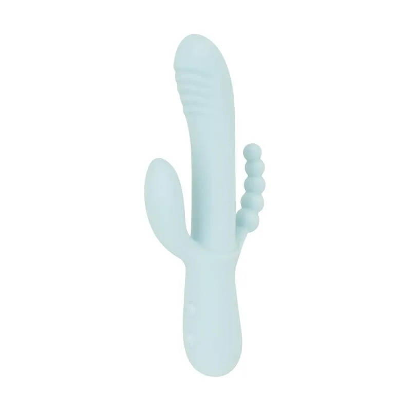 Good Vibes Only - Triple Stimulation Vibe - Soft Silicone - Blau