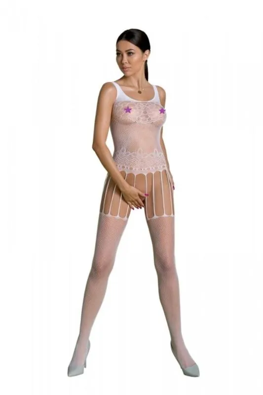 ECO PASSION – Catsuit mit Offenem Schritt – Weiß