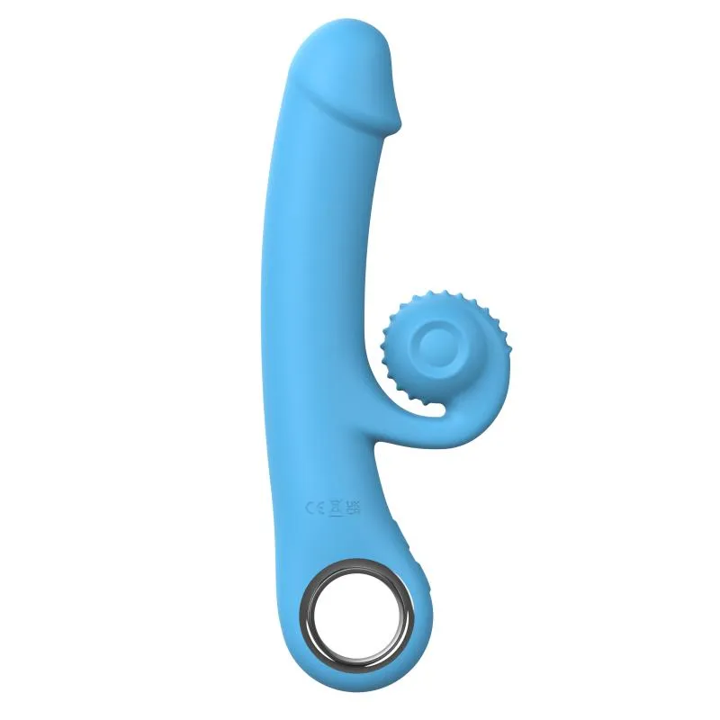 Online Only - Double Lust - Flexibler Snail Vibrator - Blau