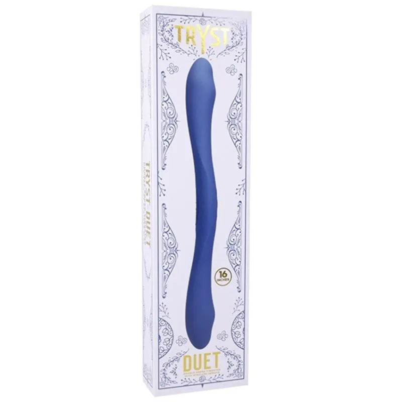 Doc Johnson - Doppelte Vibrator mit Fernbedienung - Blau - 40,6 cm