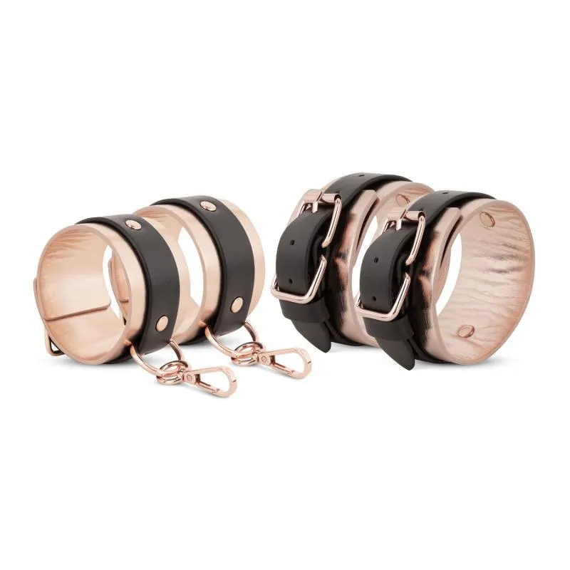 Rosy Gold - Under-Mattress Restraint Set - Schwarz