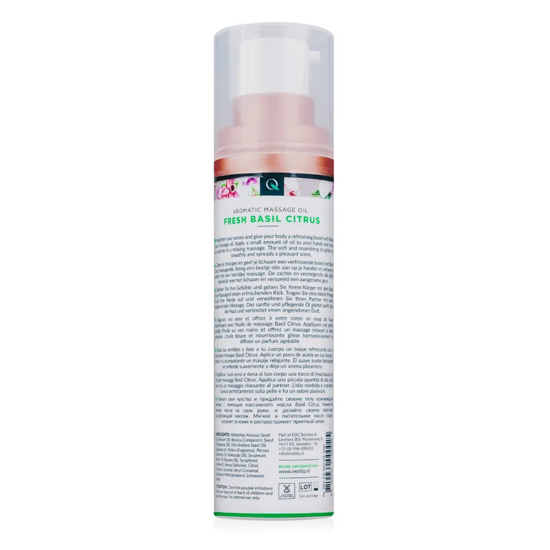 Exotiq Massage Oil Basilikum-Zitrus - 100 ml
